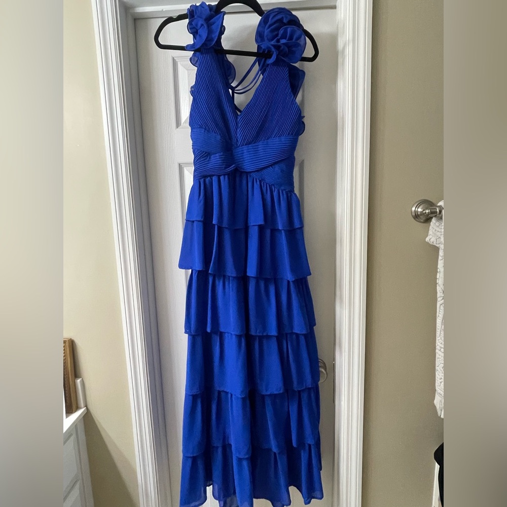 The Clothing Company Elegant Blue Tiered Dress